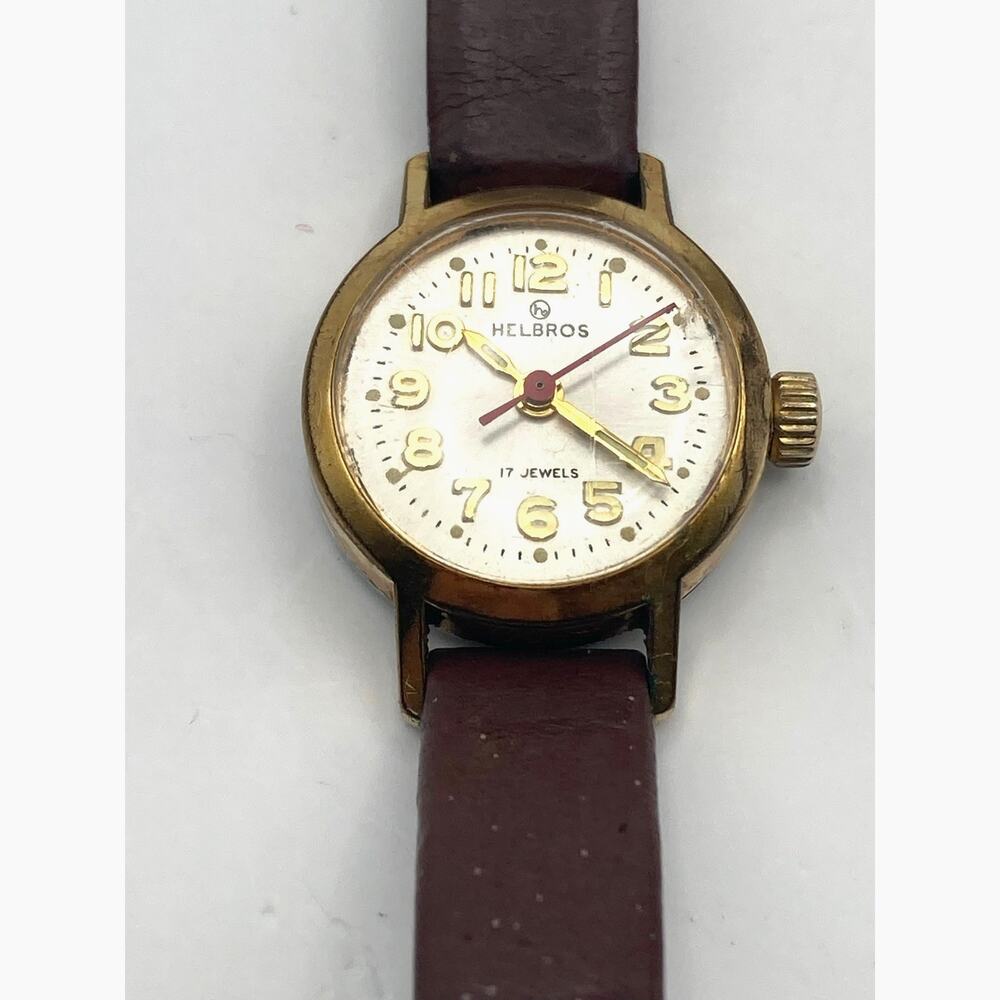 VTG Helbros Mechanical 17j Women's Wind Up Watch 21mm - Adjustable Band